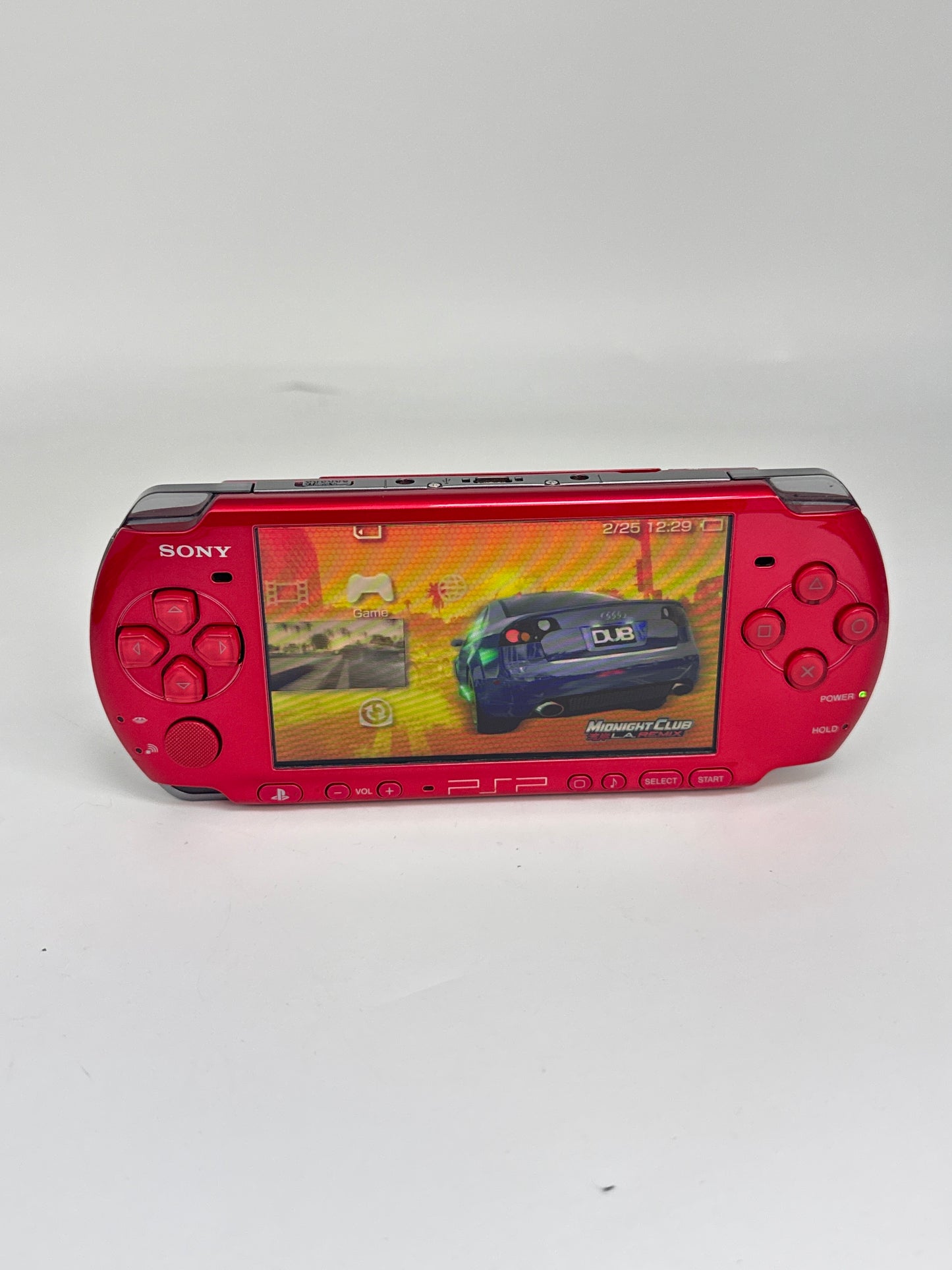 Sony PSP-3000 Red Console #437 w/ 2400mAh Battery Faulty UMD AS IS