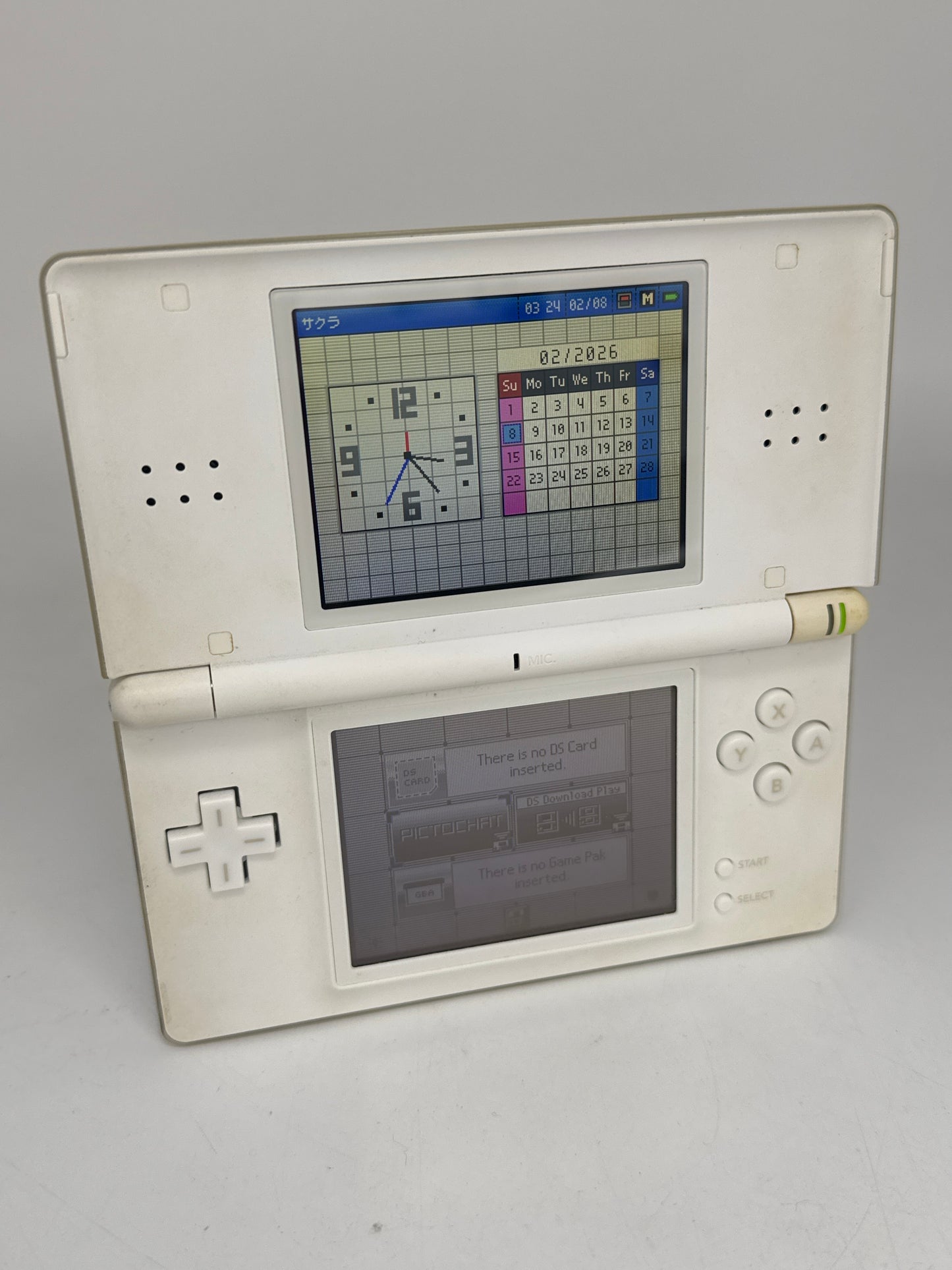 Nintendo DS Lite USG-001 White Console #94 w/ Stylus No Charger Untested AS IS