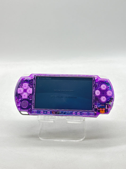 Sony PSP-3006 PlayStation Portable Handheld Console Clear purple Customized w/Battery