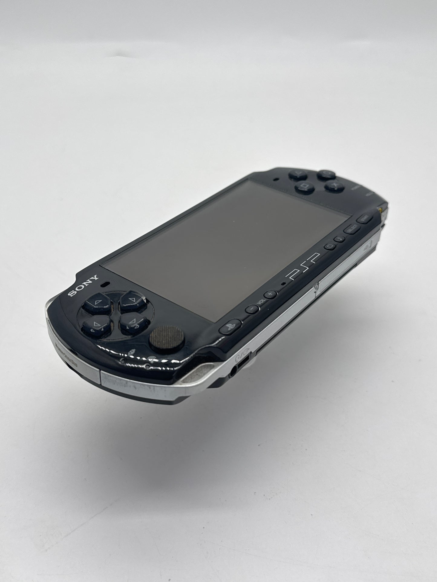 PlayStation Portable PSP-3000 Piano Black Console #667 - Loose Back Lid - Yellow Tint