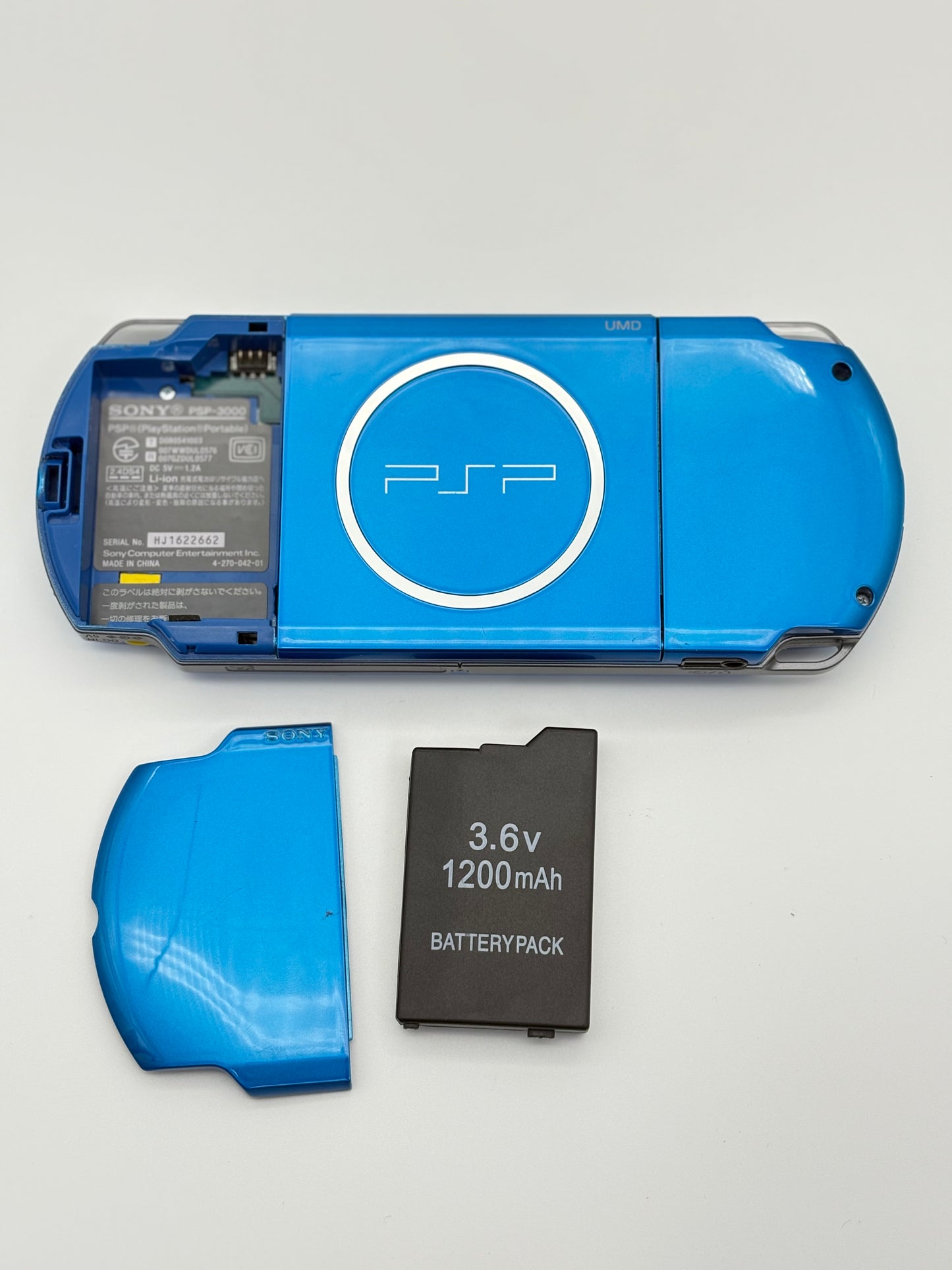 Sony PSP-3000 Vibrant Blue Console #207 w/1200 mAh Battery