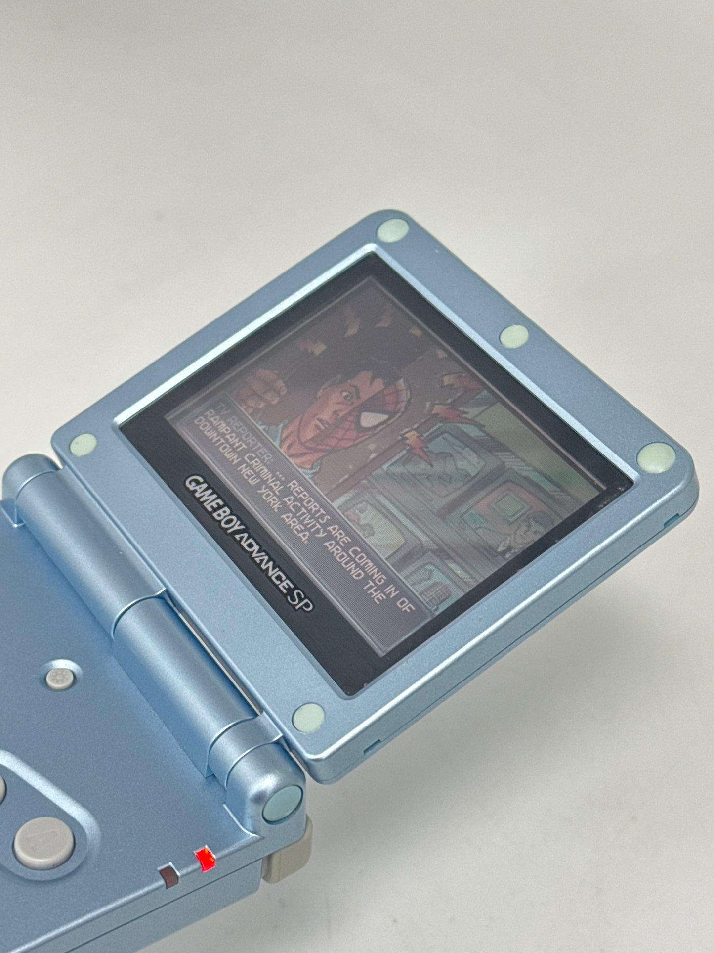 Nintendo Game Boy Advance SP AGS-001 Pearl Blue Console Only #401
