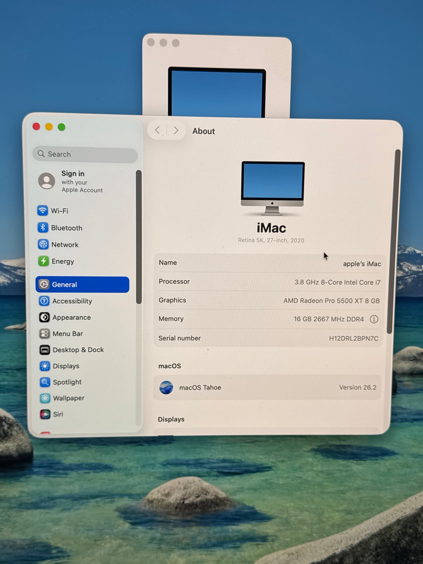 2020 Apple iMac 27" Retina 5K A2115 Core i7 3.8GHz 16GB RAM 1TB SSD - Cracked Screen