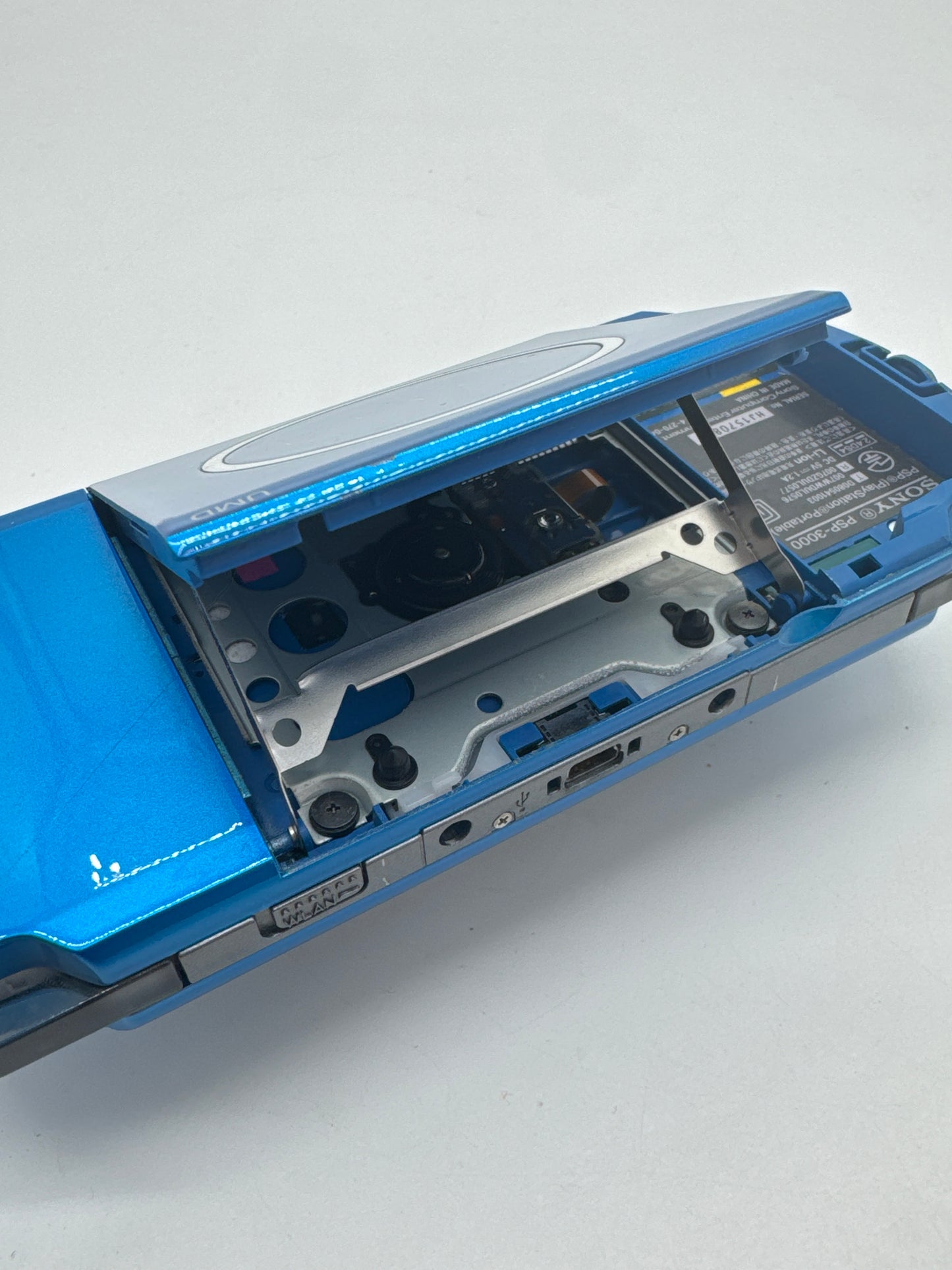 Sony PSP-3000 Metallic Blue Console Only #97 No Battery No Battery Lid AS IS