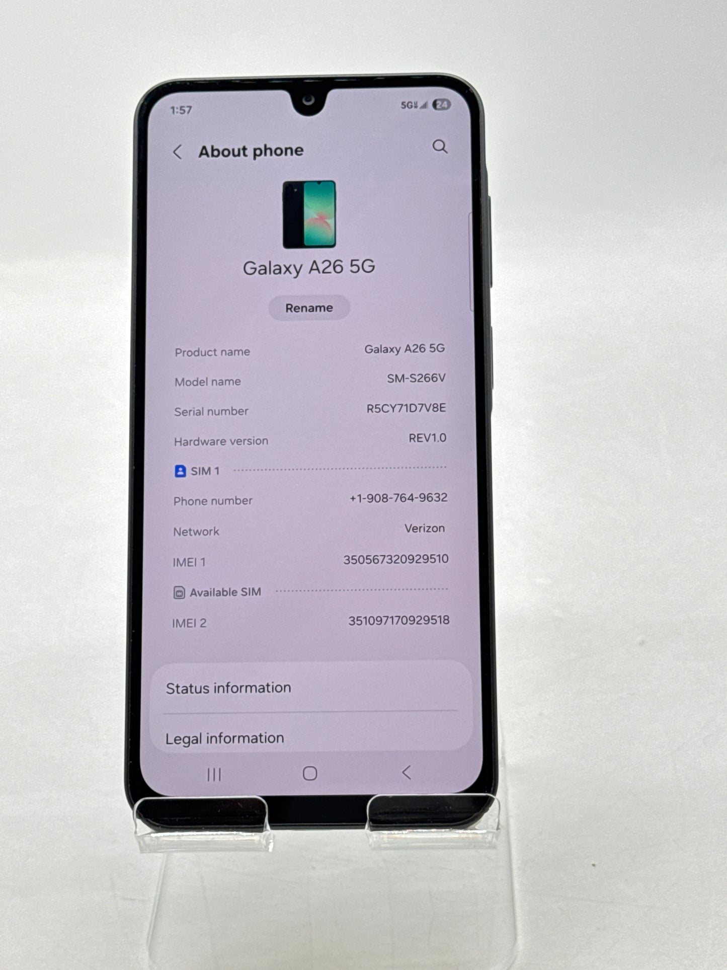 Tracfone Samsung Galaxy A26 5G 6.7" SM-S266 128GB 4GB RAM Black