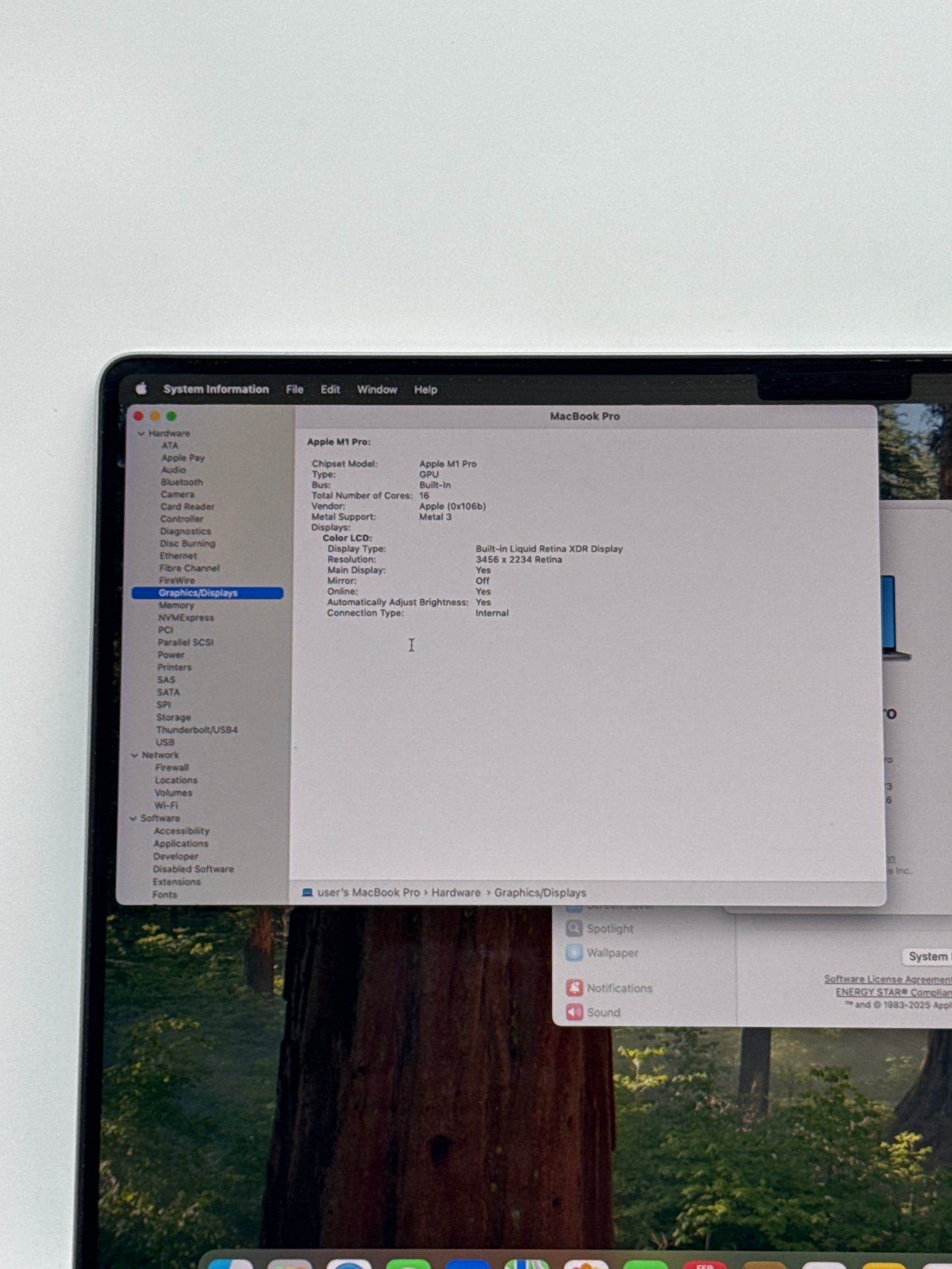 2021 Apple MacBook Pro 16.2" A2485 M1 Pro 10C-CPU 16C-GPU 16GB RAM 512GB SSD