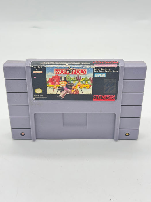 Monopoly Super Nintendo SNES Game Cartridge Free Shipping