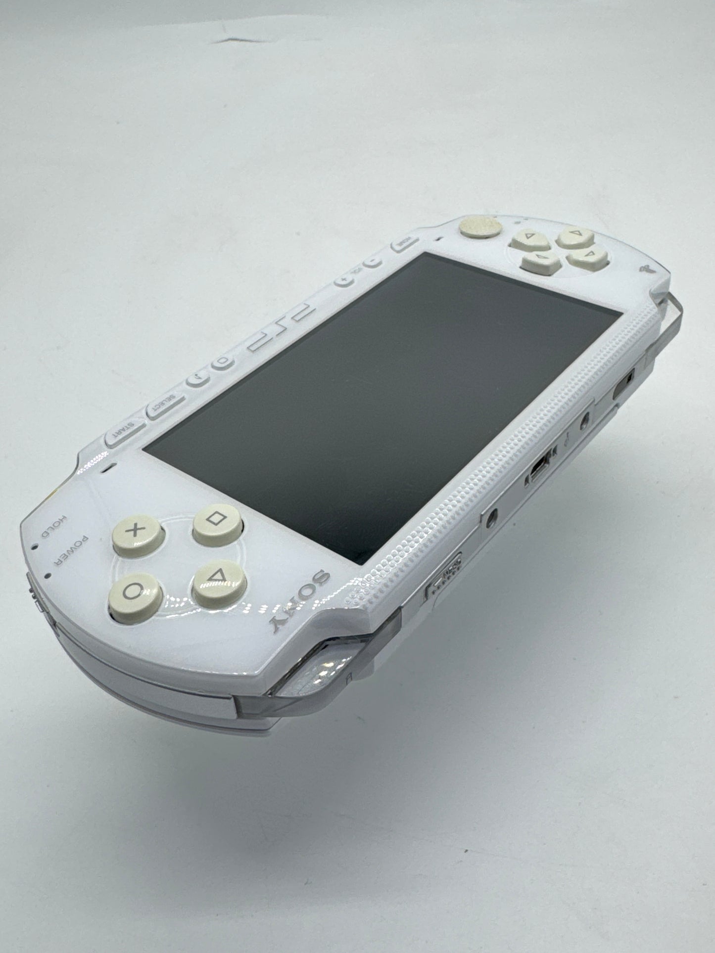 Sony PSP-1000 White Console #97 w/3600mAh Battery & No Charger Noisy Disc Drive