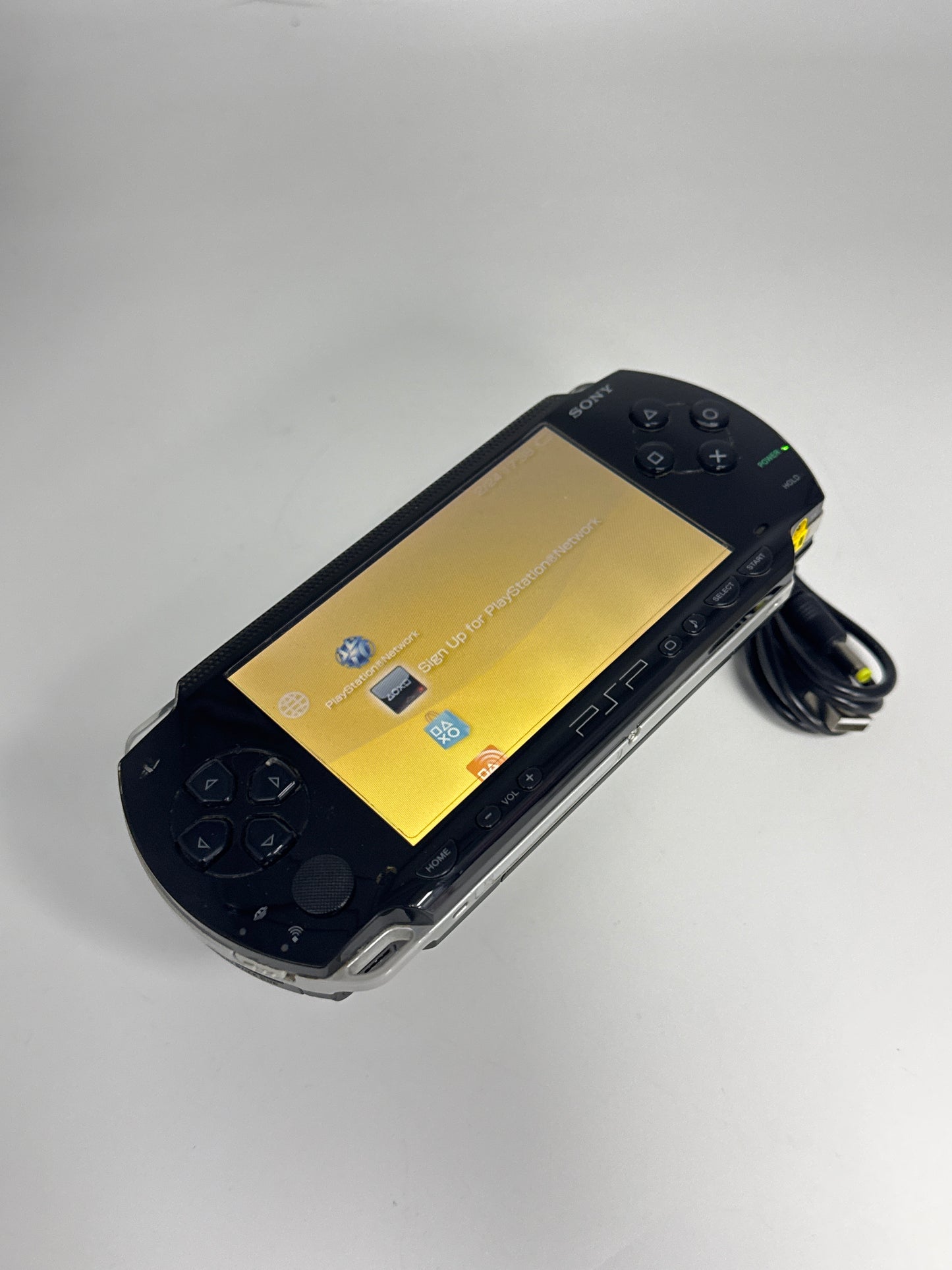 Sony PSP-1000 Black Console #429 w/ 1800mAh Battery & Charger BAD UMD AS IS