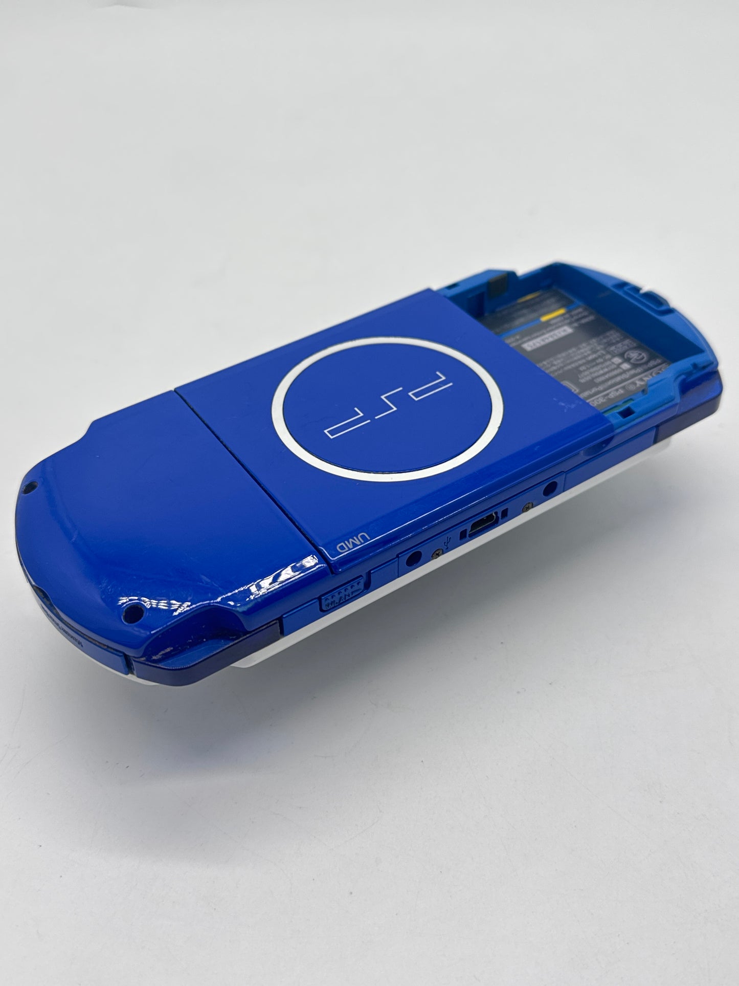 Sony PSP-3000 White/Blue Console Only #106 Right Side Buttons Bad READ AS IS