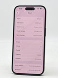 Unlocked Apple iPhone 15 Pro A2848 128GB Black 88% BH - Lines On screen image 3