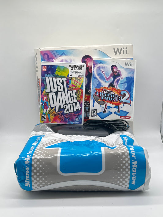 Dance Dance Revolution Hottest Party 2 Wii Dance Pad Mat + 2 Games