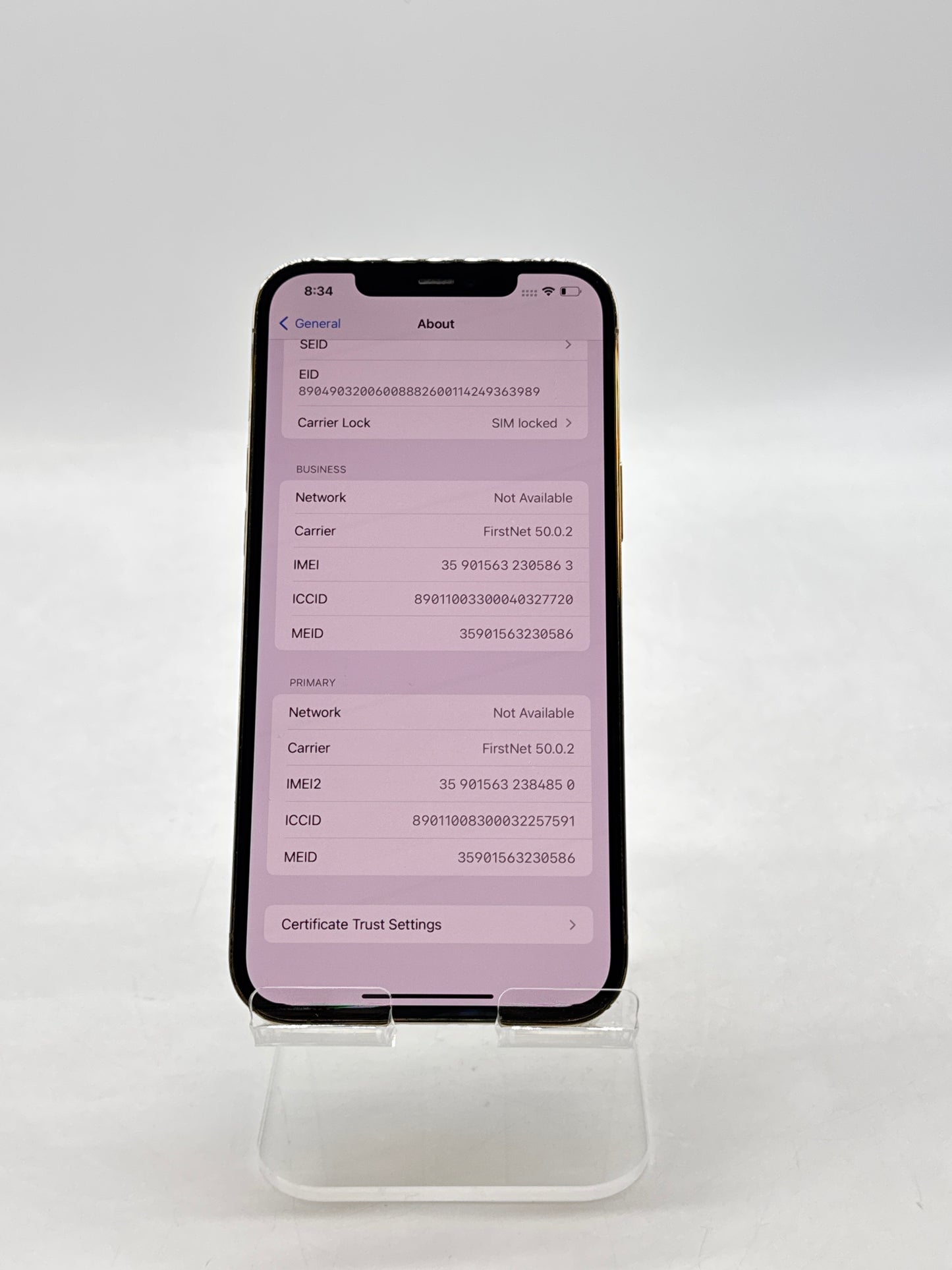 AT&T Apple iPhone 12 Pro Max A2342 128GB Gold 88% Battery Health