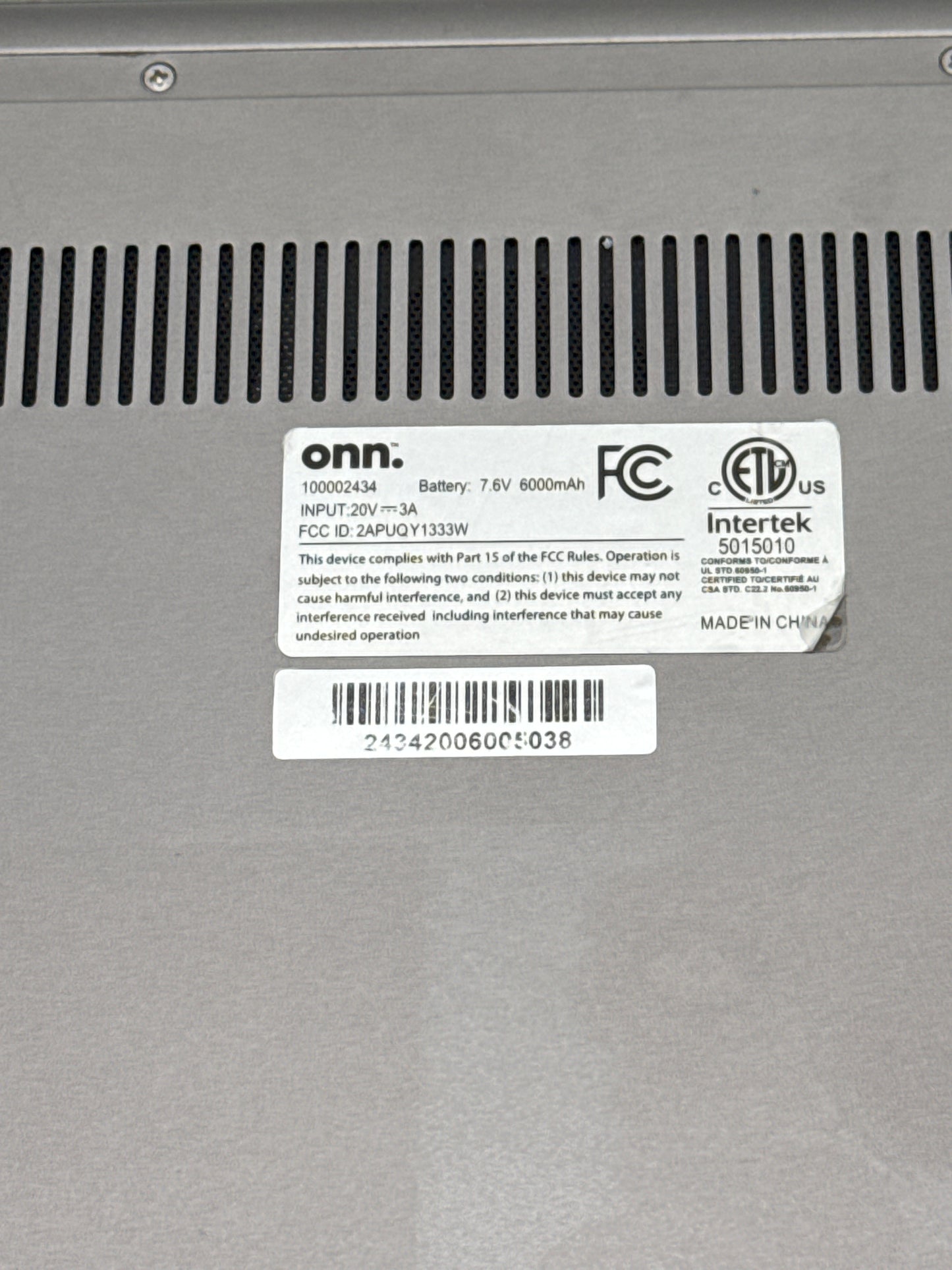 Onn 100002434 2-IN-1 13.3" FHD Touchscreen i5-8145U @2.10GHz 4GB RAM 128GB SSD