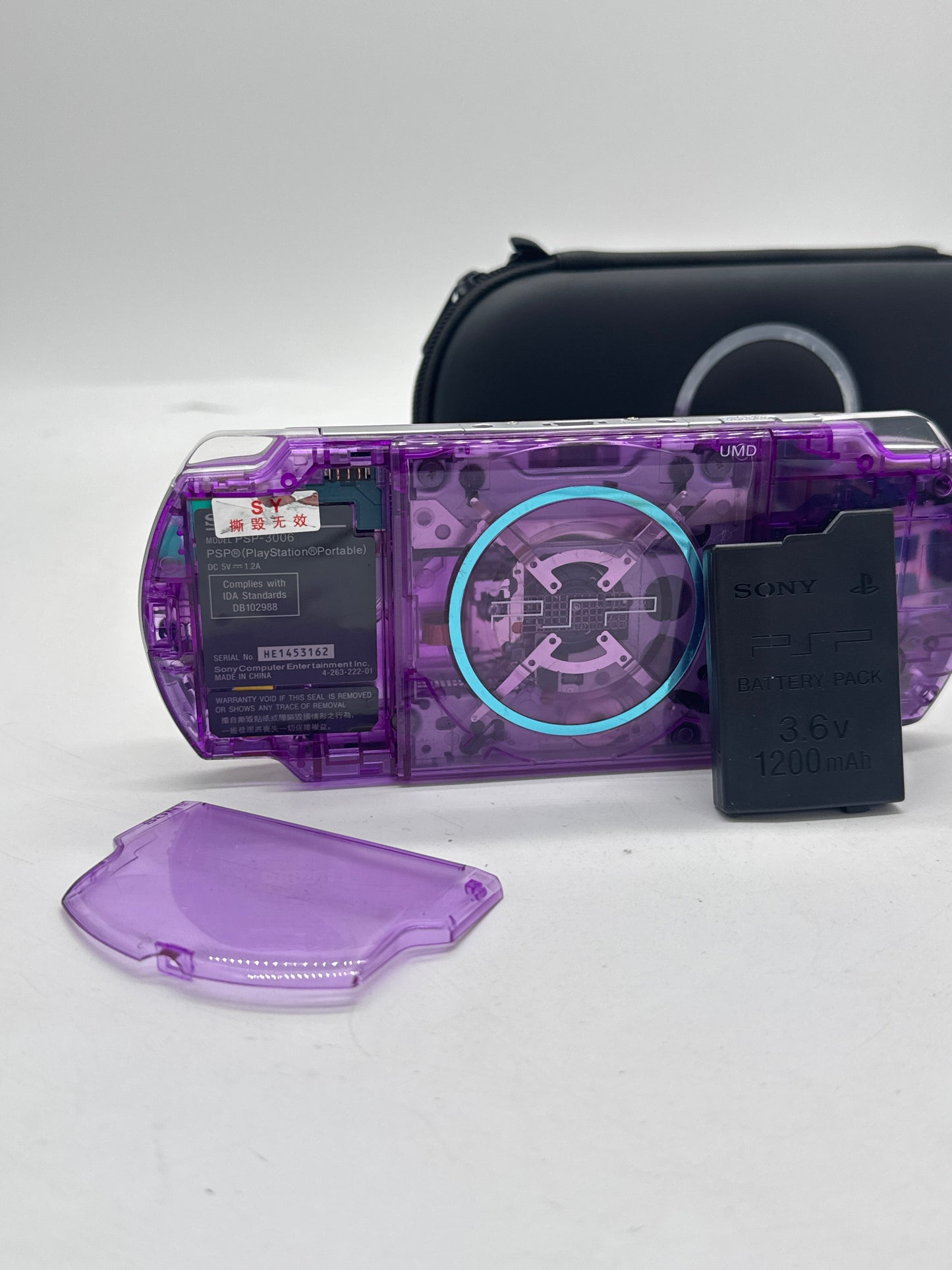 Sony PlayStation Portable PSP-3006 Clear Purple Console Bundle #334