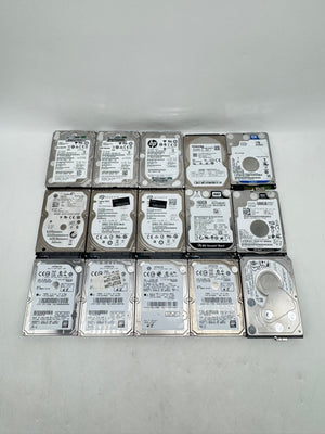 Lot of 17 2.5" Hard Drives WD Seagate Hitachi HP