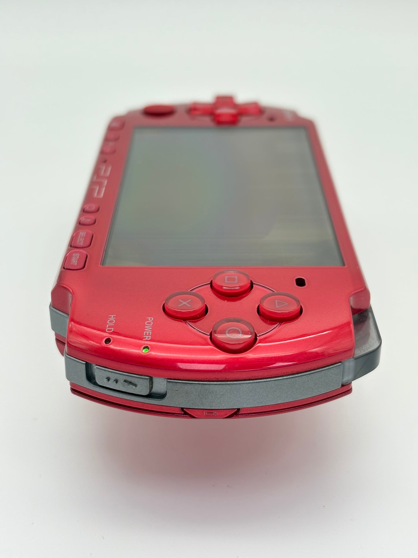 Sony PSP-3000 Red Console #202 w/1200 mAh Battery Bad Screen