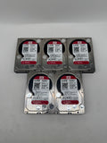 Lot of 5 WD Red WD60EFRX-68MYN1 6TB 3.5" SATA NAS Hard Drive image 1