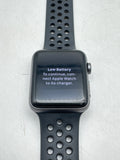 Apple Watch Series 3 GPS A1859 2017 Large Black Silver Leather Band image 5