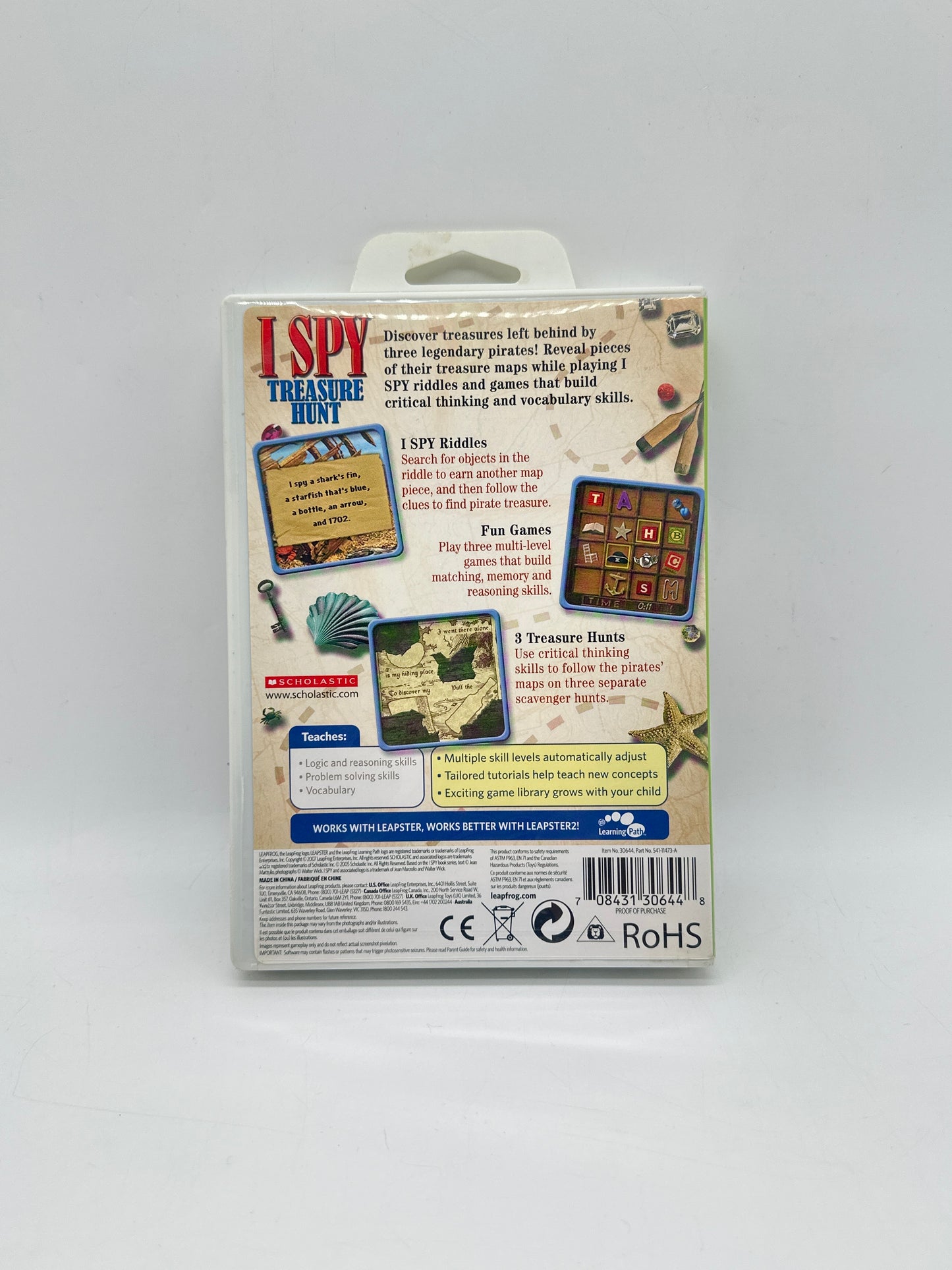 LeapFrog Leapster I Spy Treasure Hunt Learning Game 1st - 3rd Grade - Free Shipping!