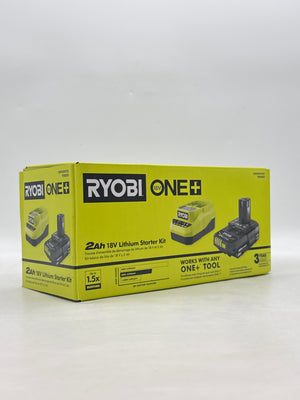 Ryobi PSK005 18V Lithium-Ion 2.0 Ah Compact Battery and Charger Starter Kit