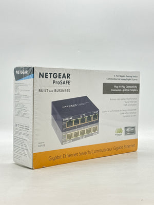 New NETGEAR ProSafe GS105 5 Port Gigabit Desktop Switch