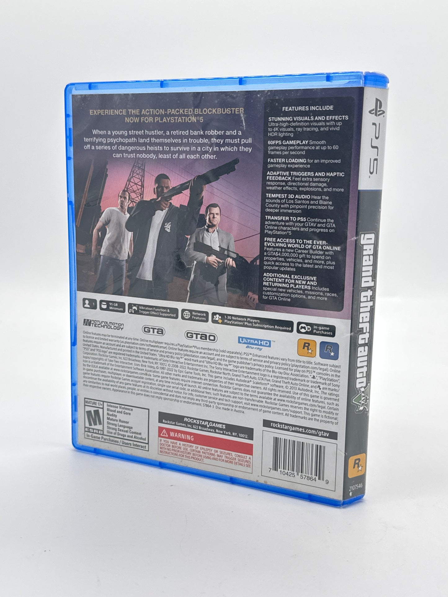 Grand Theft Auto V GTA 5 PlayStation 5 PS5 Case & Disc Only