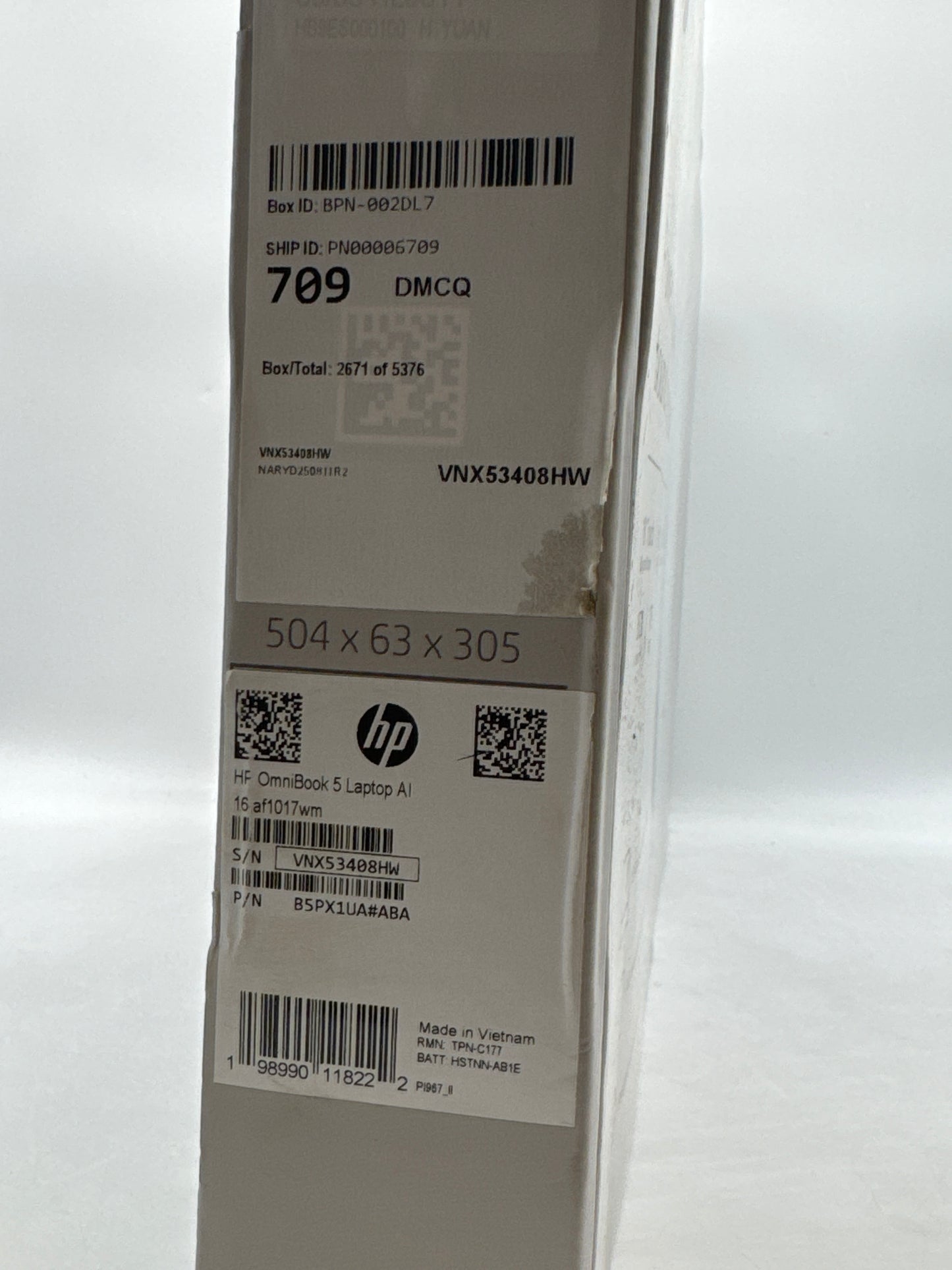 New HP OmniBook 5 Laptop AI 16" 2K Touch Intel Core Ultra 7 255U 16GB RAM 1TB SSD