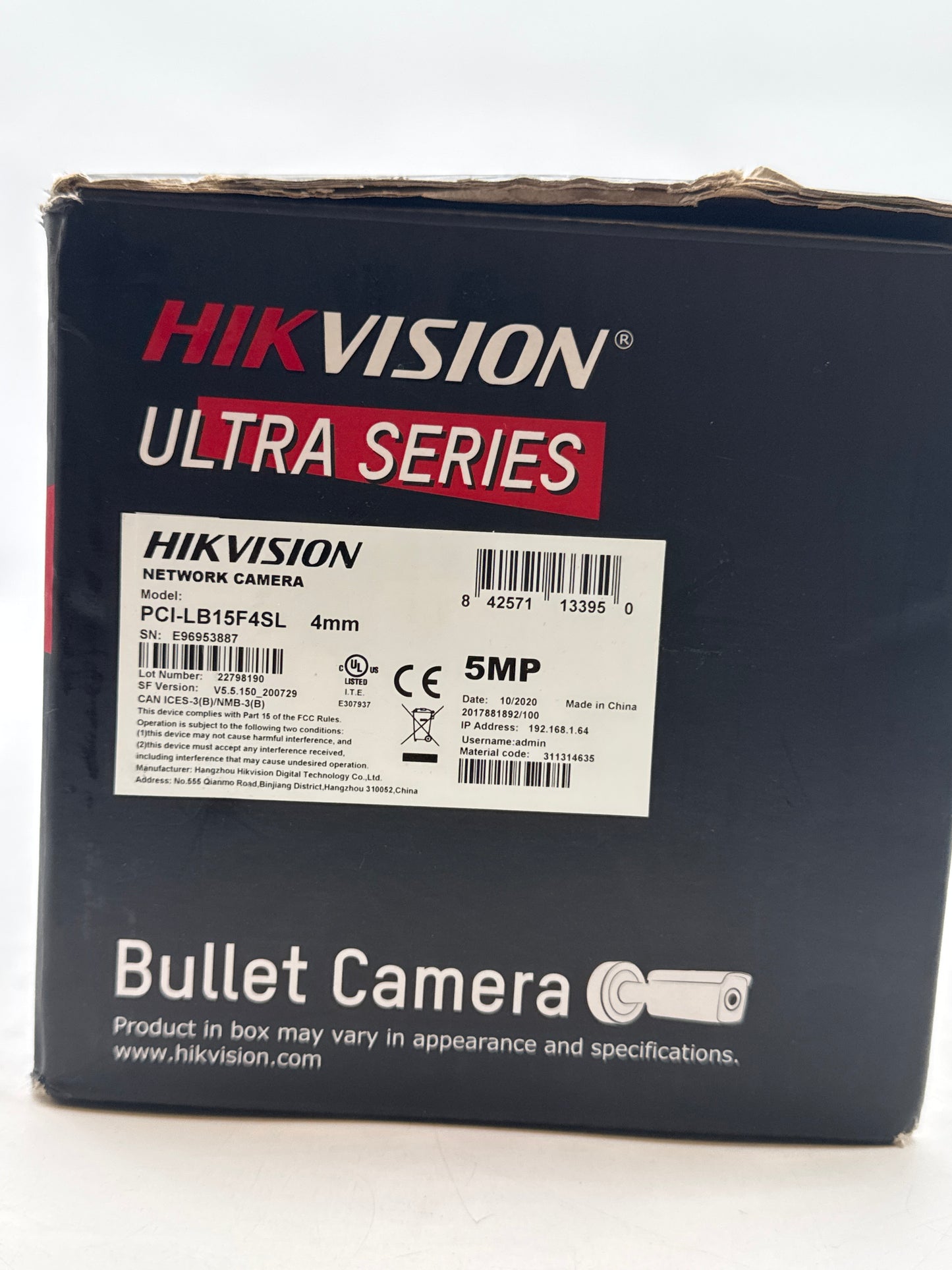 Hikvision AcuSense PCI-LB15F4SL 5MP Outdoor Network Bullet Camera
