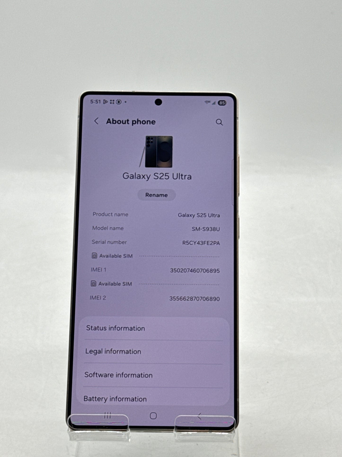 T-Mobile Samsung Galaxy S25 Ultra 6.9" SM-S938U 256GB 12GB RAM Titanium Black
