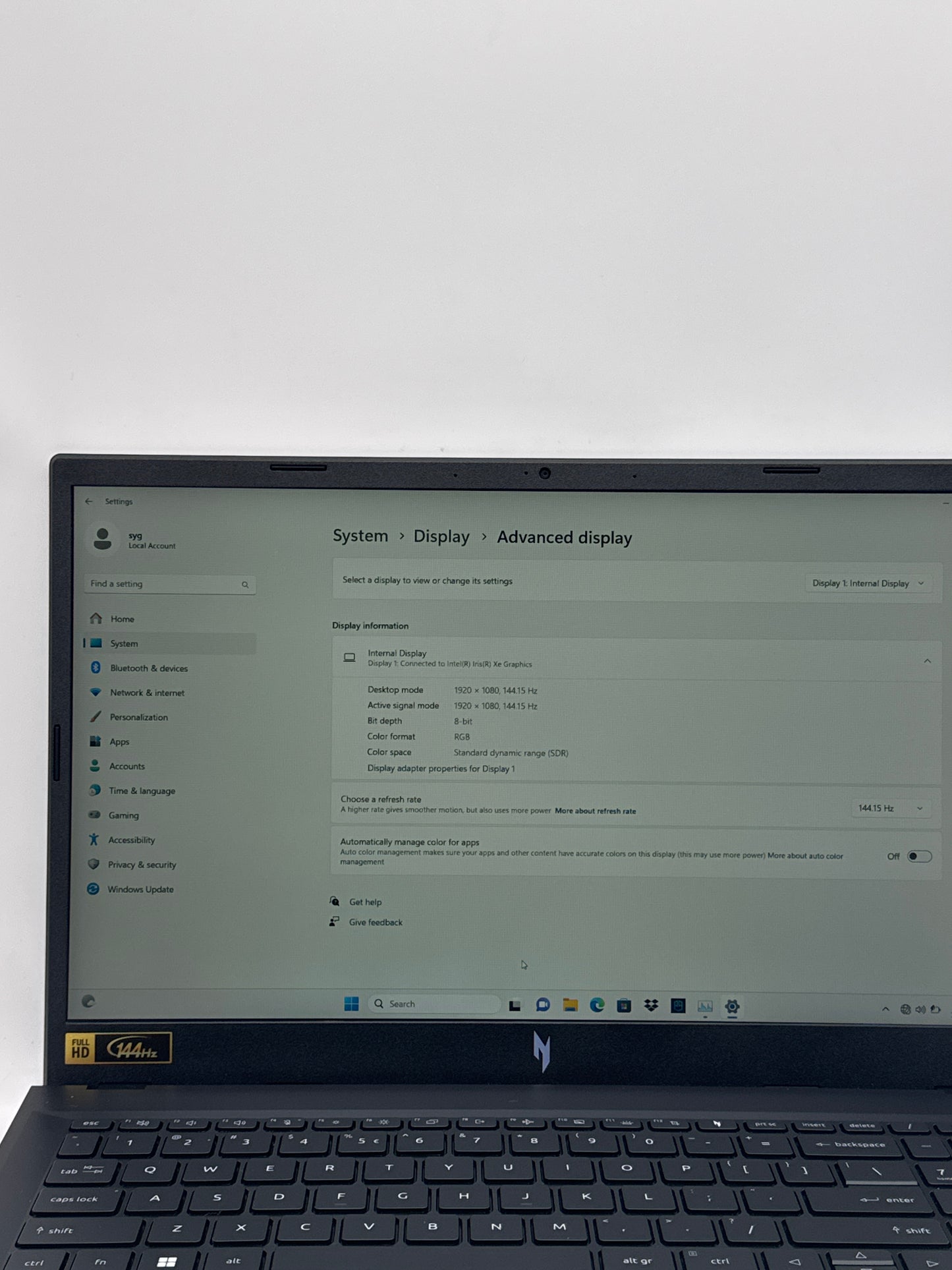 Acer Nitro V 15 15.6" 144hz Core i9-13900H 16GB RAM 512GB SSD RTX 4060 8GB