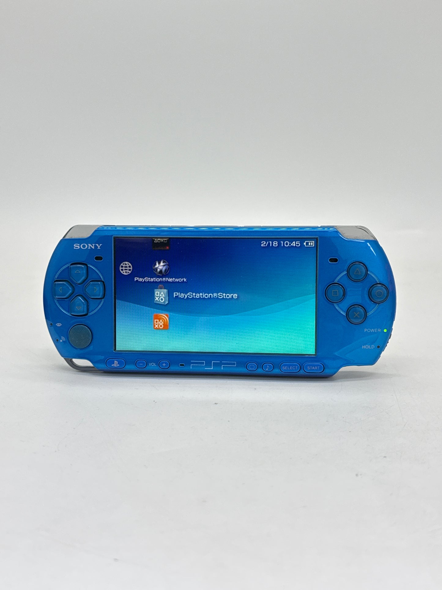 Sony PlayStation PSP-3000 Blue Console Only #374 No Battery No Back Lid READ AS IS