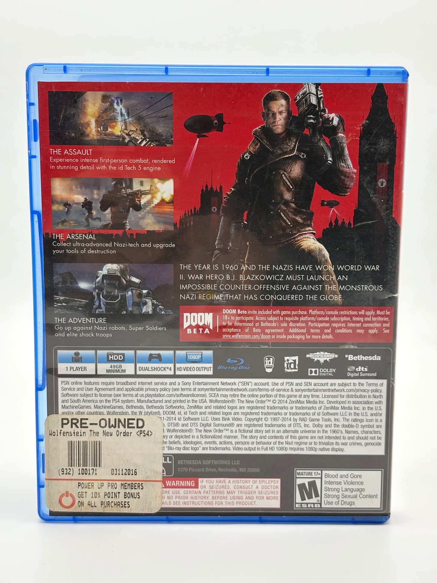 Wolfenstein: The New Order - PlayStation 4 PS4