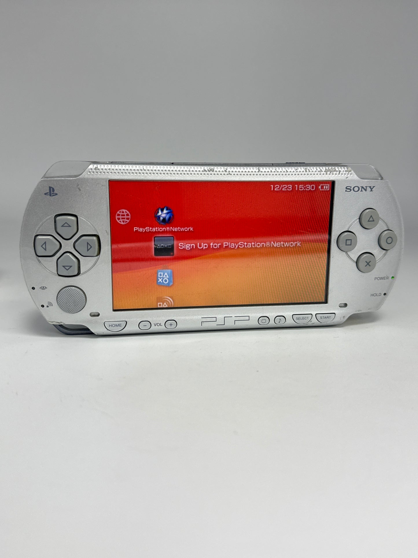 Sony PlayStation Portable PSP-1000 Mystic Silver Console w/ 2400mAh Battery #91