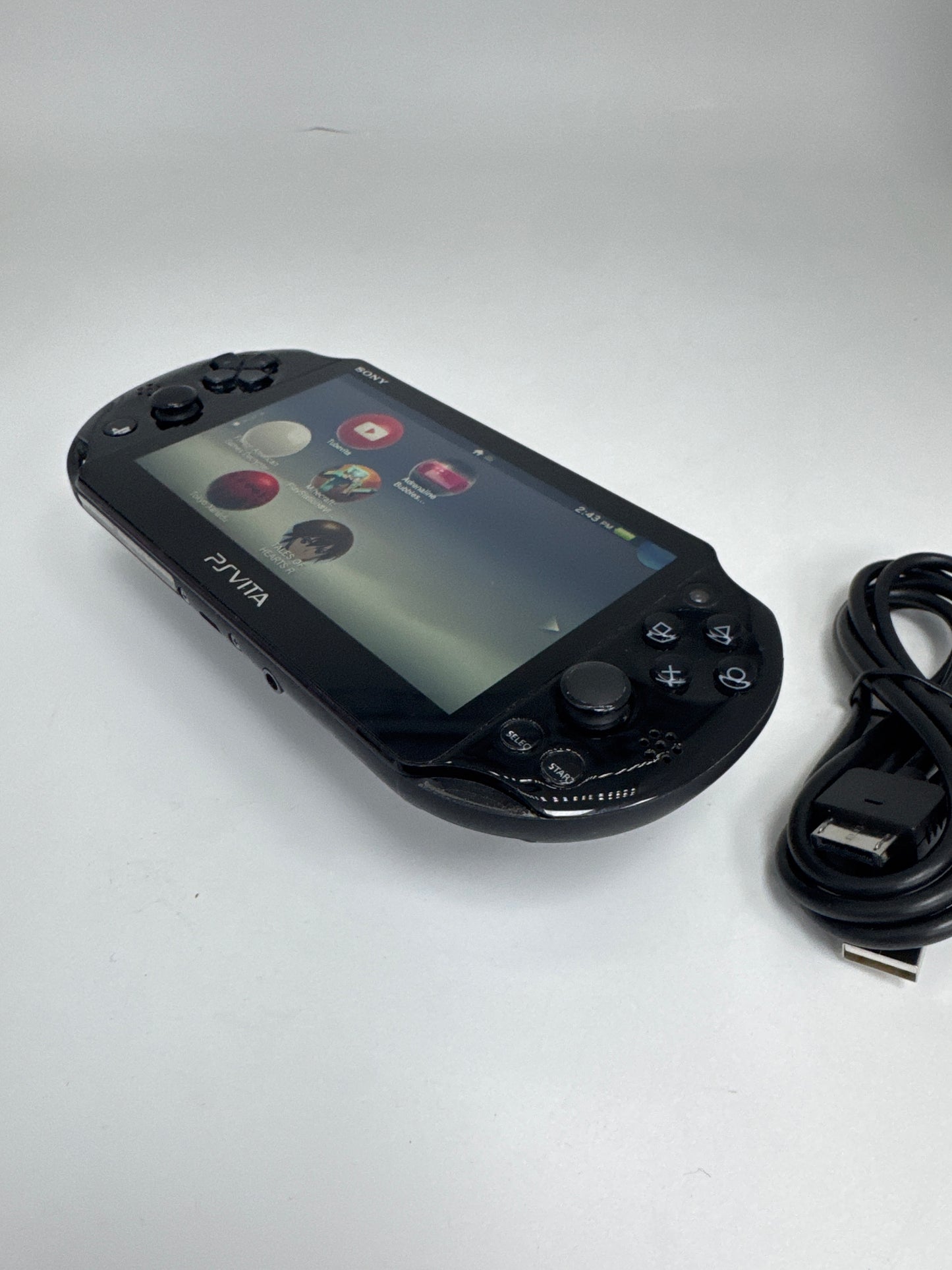 Sony PlayStation Vita PCH-2001 Black Console w/ Charger #87 Missing L & R Buttons AS IS