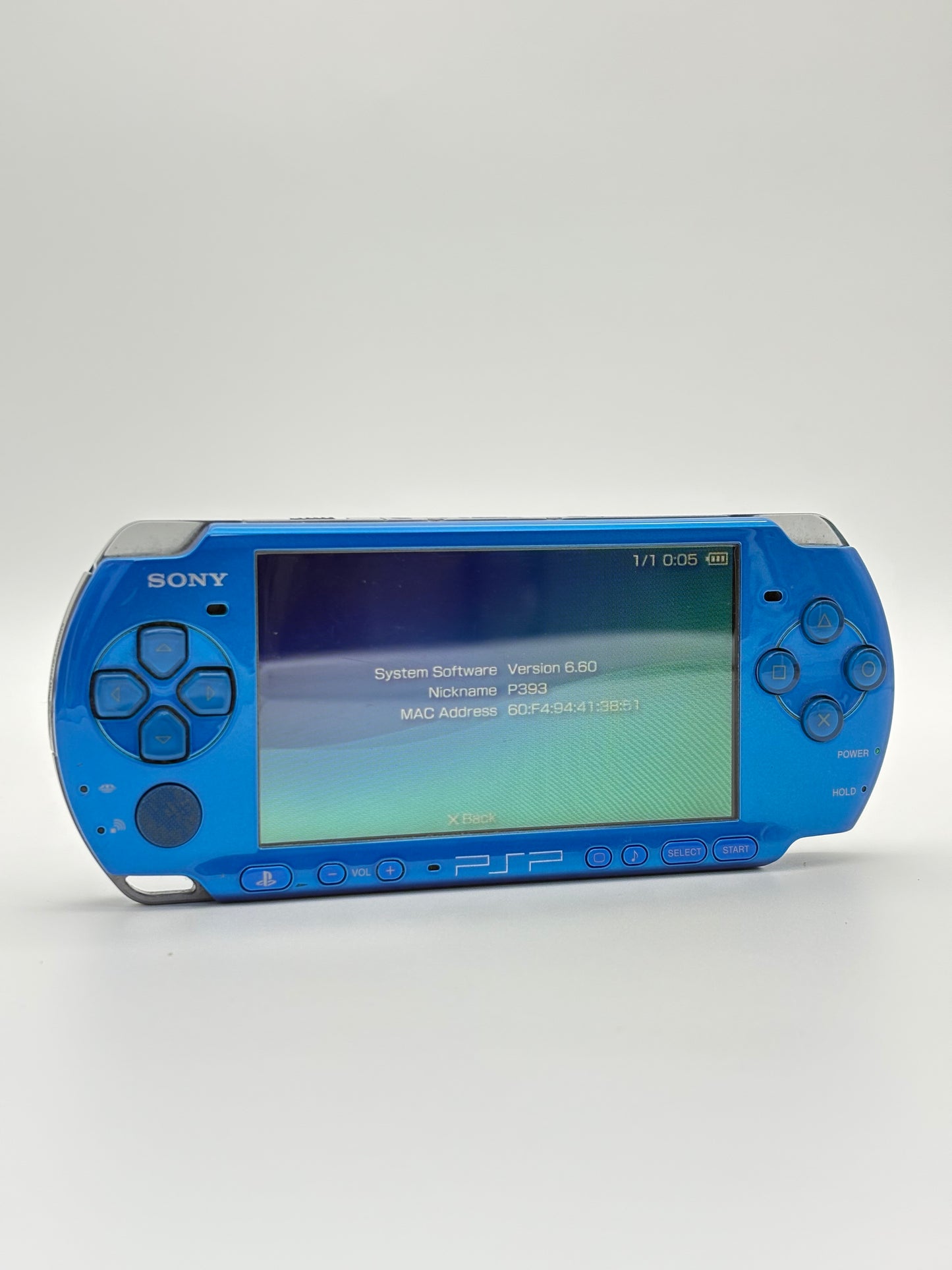 Sony PSP-3000 Vibrant Blue Console #217 w/1200 mAh Battery !Read