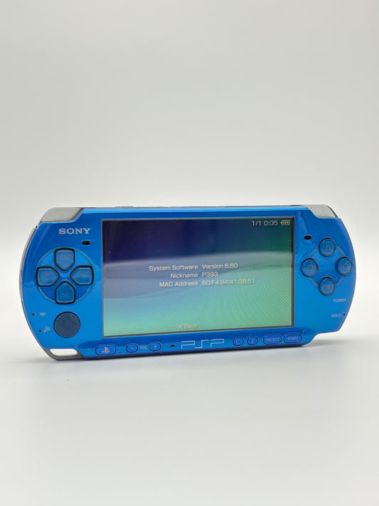 Sony PSP-3000 Vibrant Blue Console #217 w/1200 mAh Battery !Read