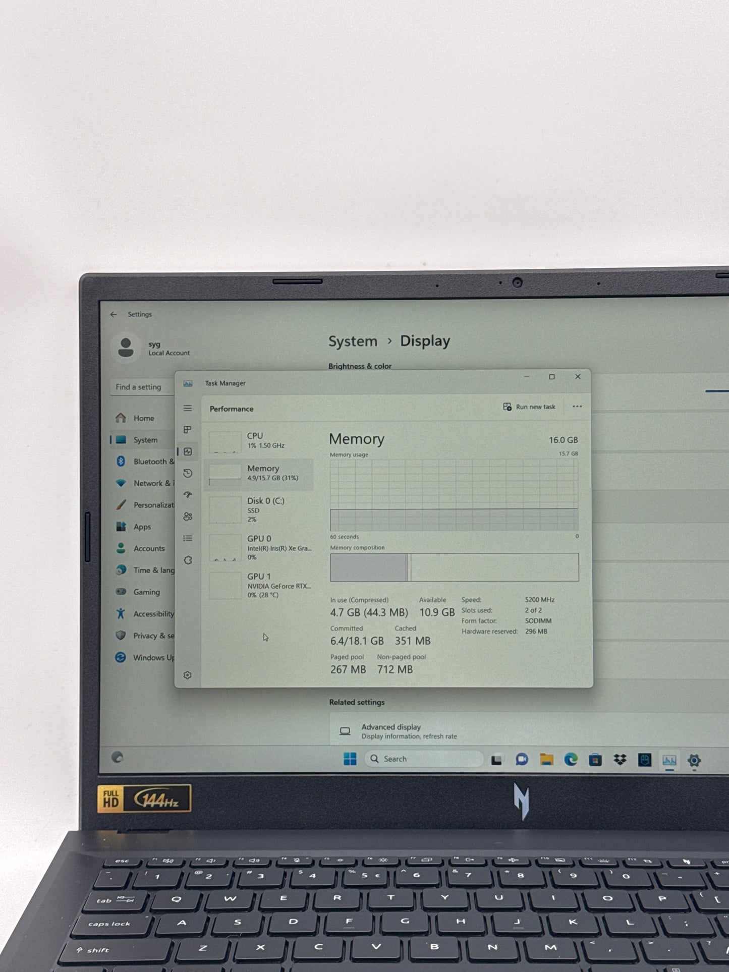 Acer Nitro V 15 15.6" 144hz Core i9-13900H 16GB RAM 512GB SSD RTX 4060 8GB