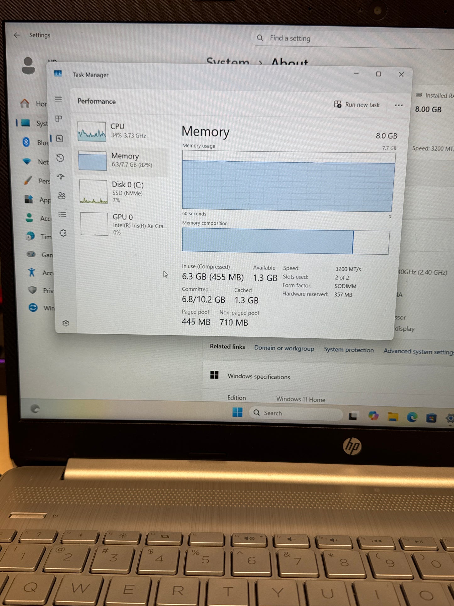 HP Laptop 15-dy2093dx 15.6" FHD Core i5-1135G7 2.40GHz 256GB SSD 8GB RAM