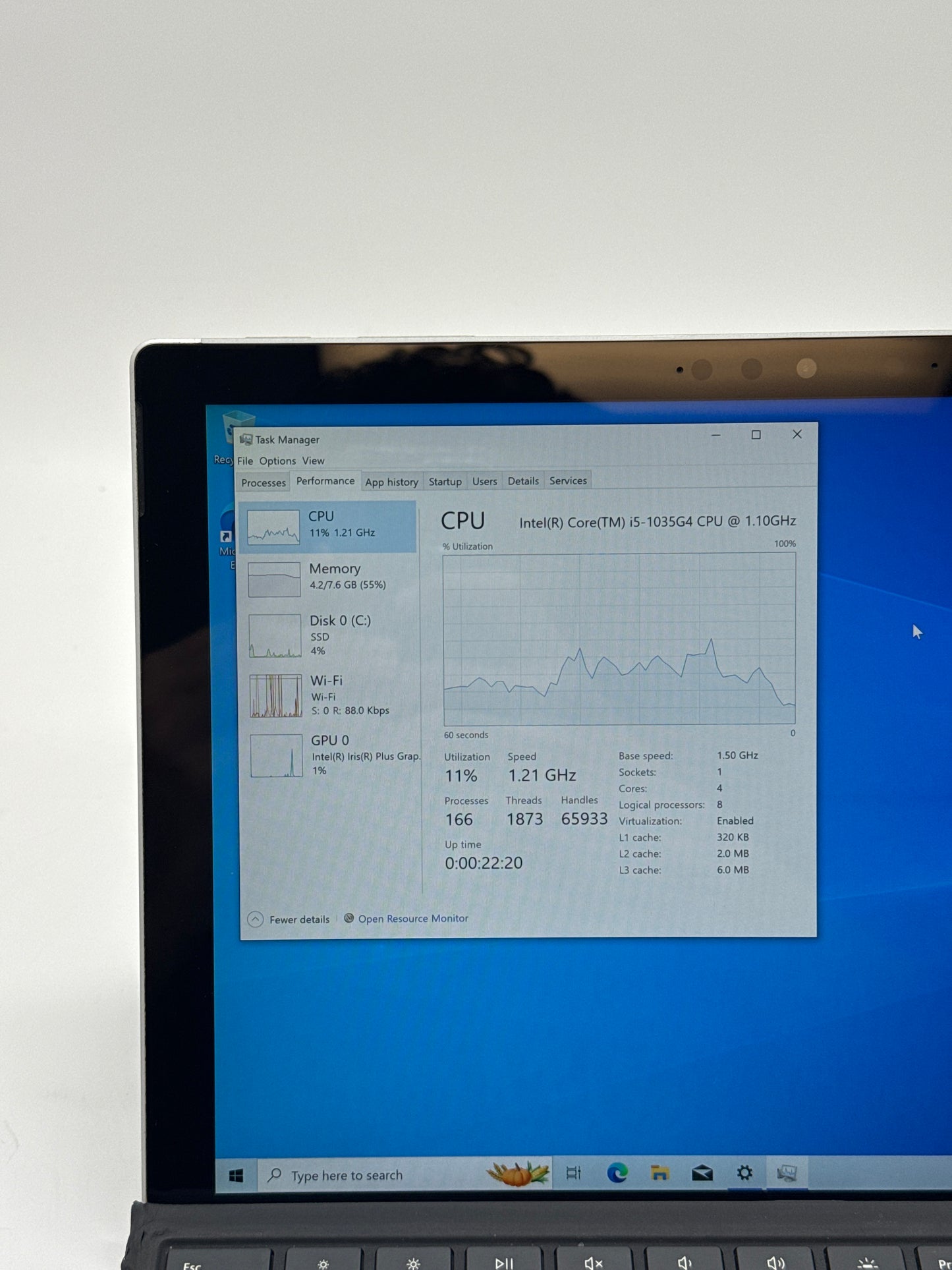 Microsoft Surface Pro 7 12-inch Core i5-1035G4 8GB RAM 128GB Silver - Used