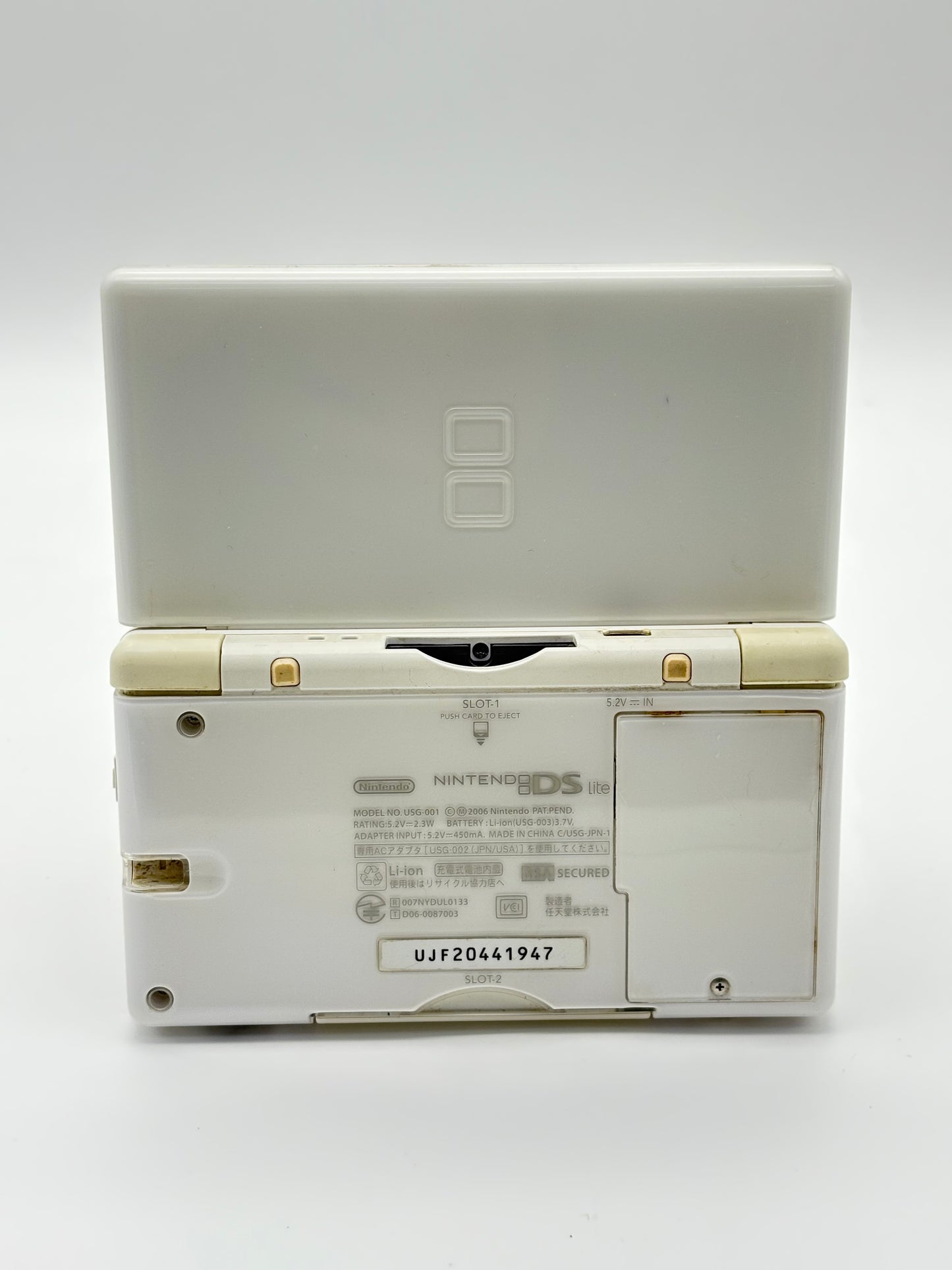 Nintendo DS Lite USG-001 Polar White Console UNTESTED AS IS #313