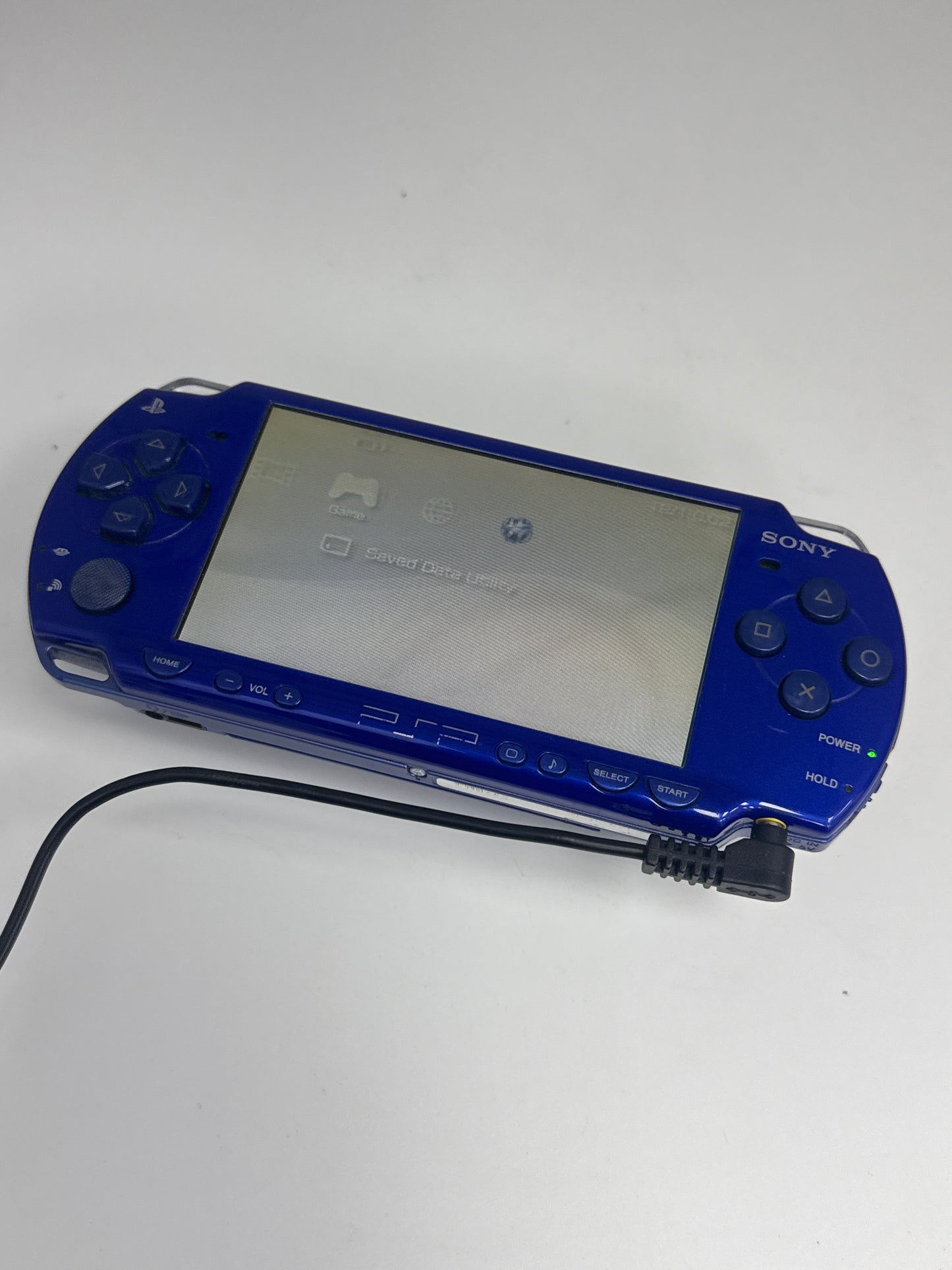 Sony PSP-2000 Blue Console Only #102 No Battery No Lid No Charger Bad Disc Drive AS IS