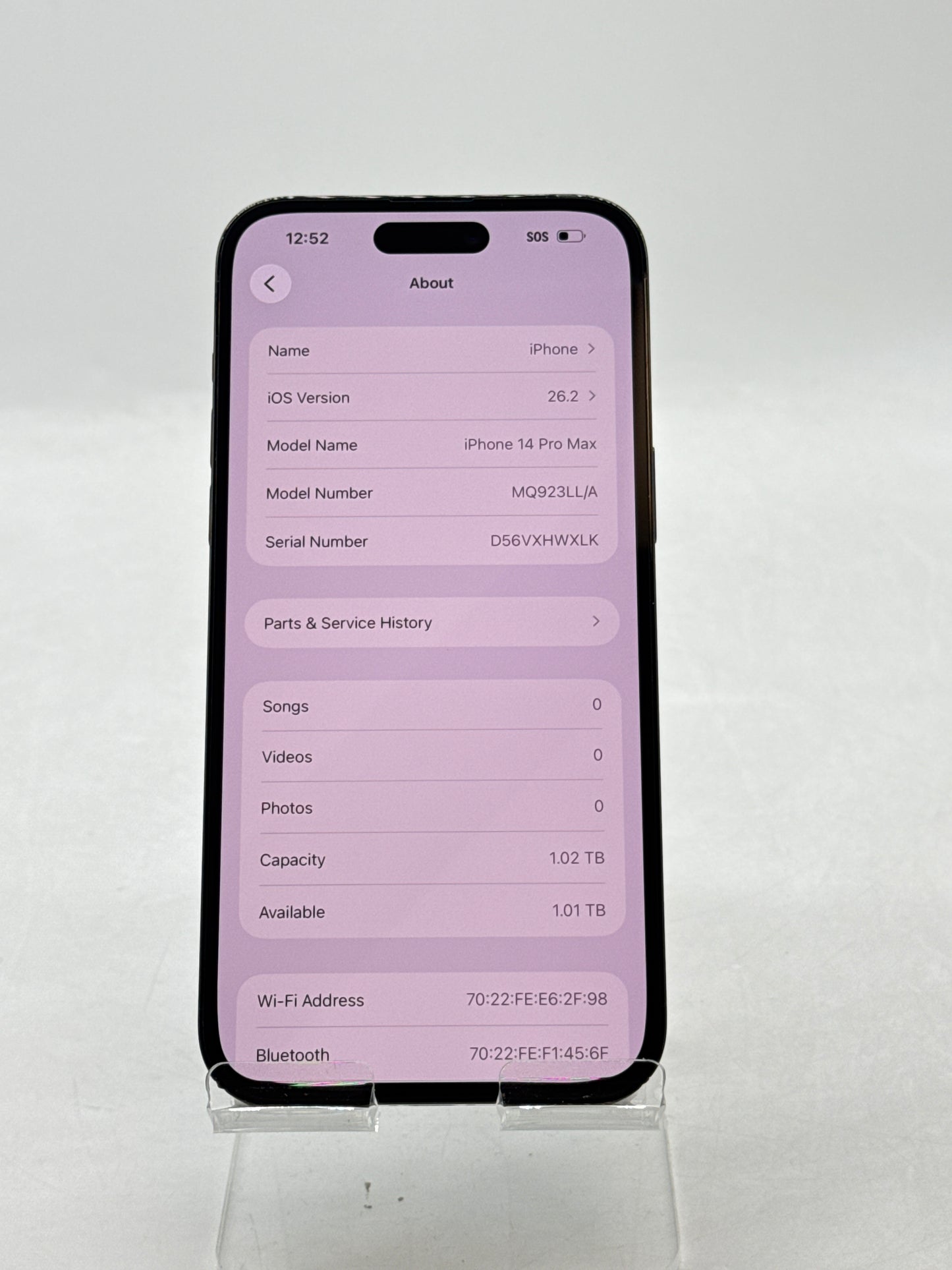 AT&T Apple iPhone 14 Pro Max A2651 1TB Space Black 87% BH - AfterMarket Display