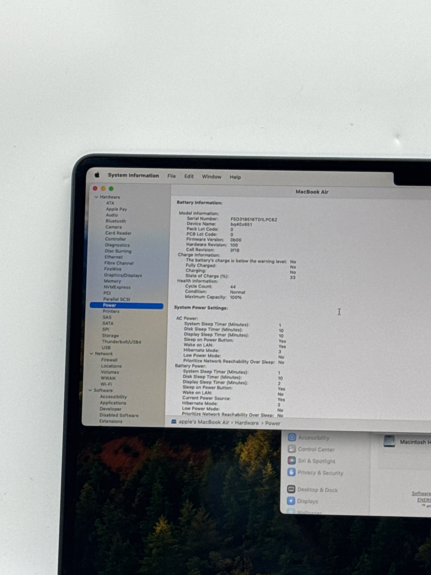 2023 Apple MacBook Air 15.3" A2941 M2 8C-CPU 10C-GPU 8GB RAM 256GB SSD 100% BH