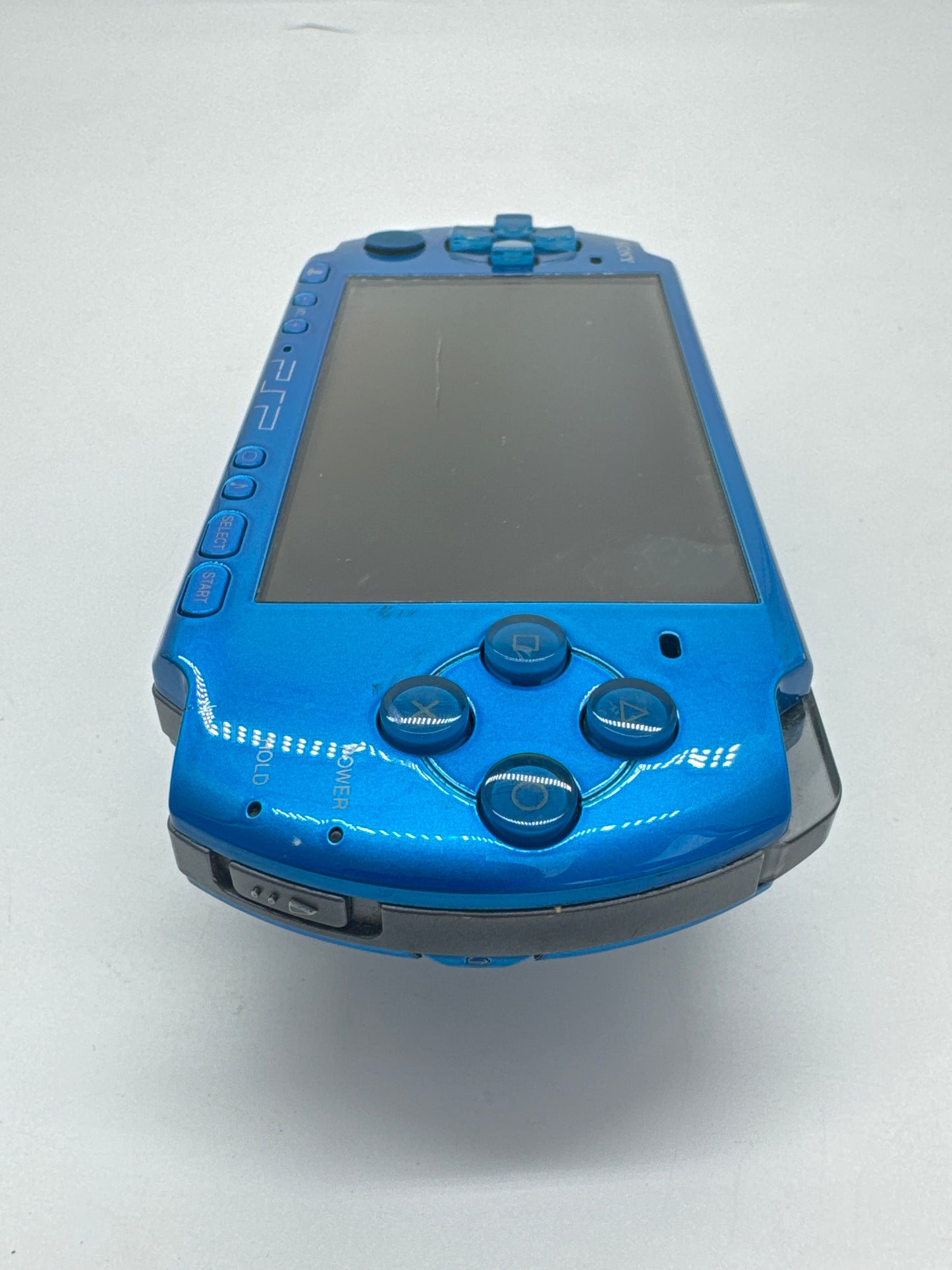 Sony PSP-3000 Metallic Blue Console Only #97 No Battery No Battery Lid AS IS