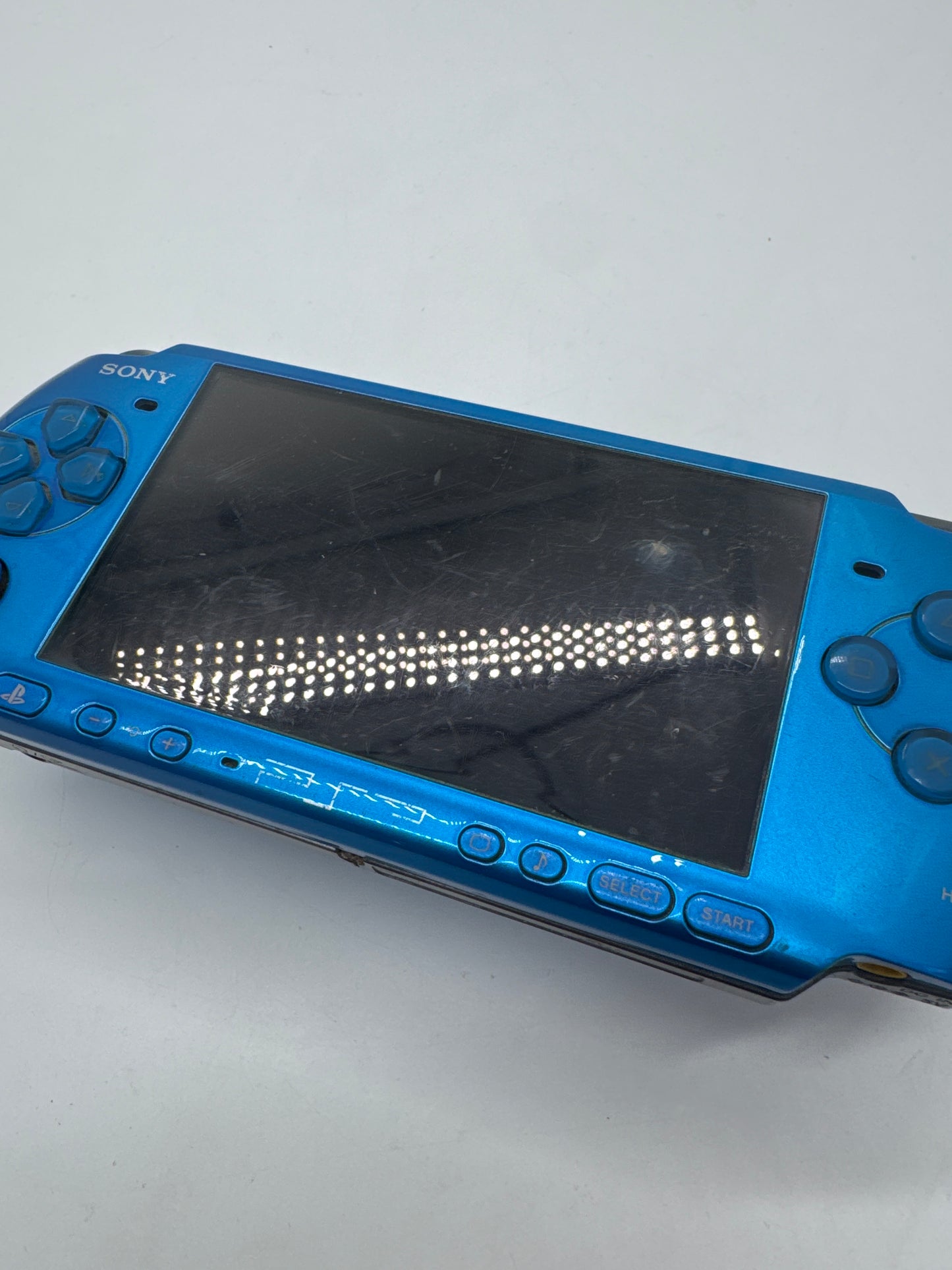 Sony PSP-3000 Metallic Blue Console Only #98 No Battery No Battery Lid AS IS