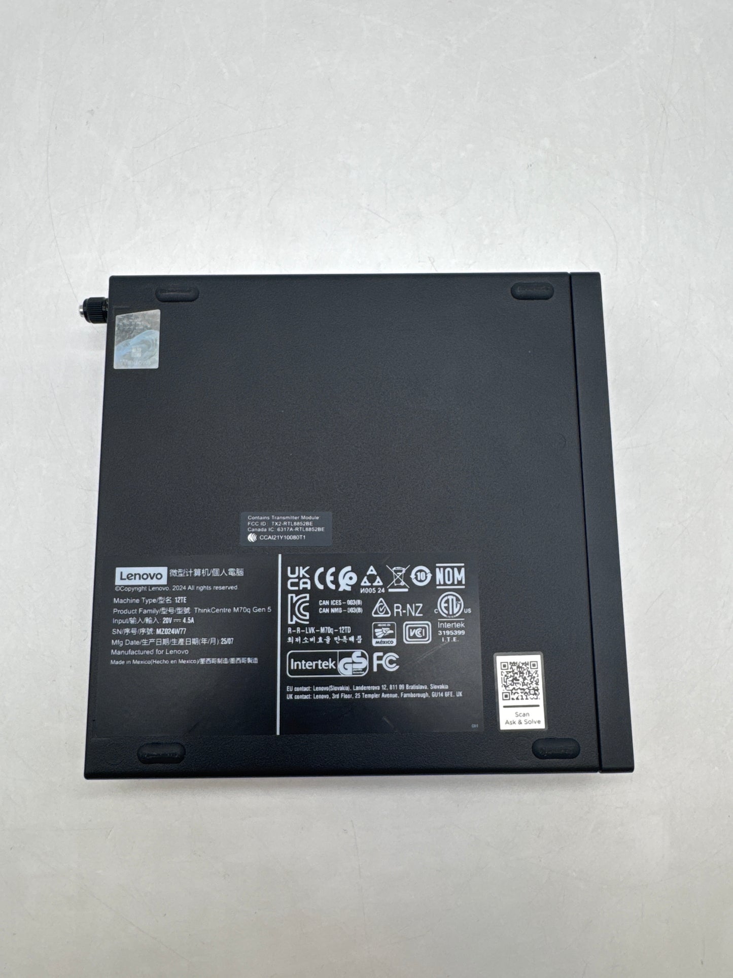 Lenovo ThinkCentre M70q Gen 5 Desktop Core i5-14500T 16GB RAM 256GB SSD