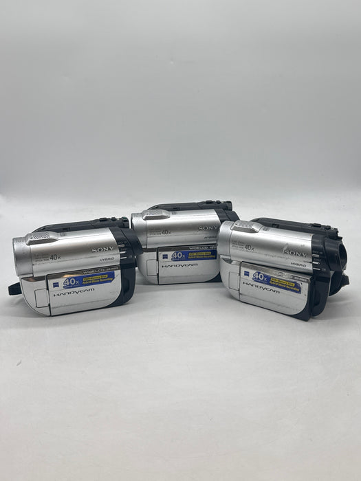Lot of 3 Sony DCR-DVD610 Handycam Camcorders For Parts Repair Untested Lot