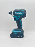 Makita 18V XDT11 Cordless 1/4" Impact, Driver with Battery and Charger image 1