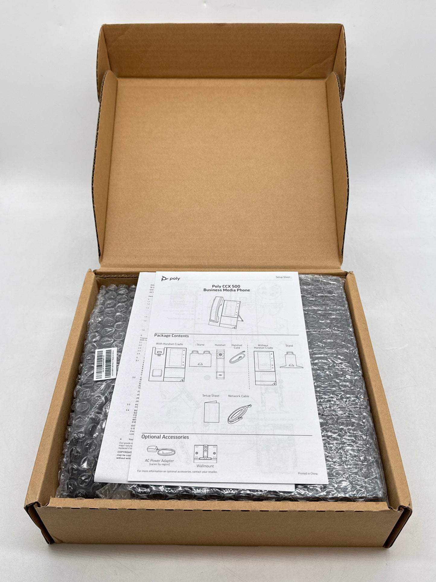 Polycom CCX 500 2200-49720-019 Business Media Phone - New Open Box